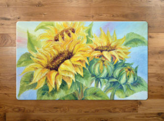Sunflowers-wood